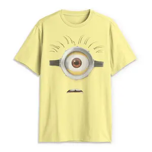 Men's Despicable Me Minions Shocked Face Minion Carl Big Face T-Shirt