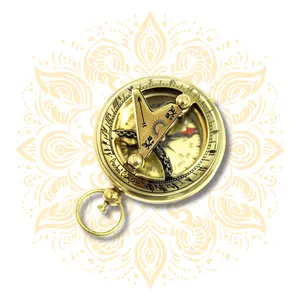 Precision Sundial Compass with Push Button 1.75"