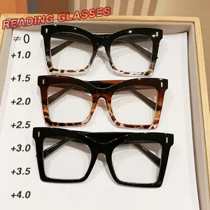 3 Pack Reading Glasses, Unisex Square Frame, PC Lens & Frame, Simple Daily Use, Ideal for Students, Women, Elderly, Reading Eyeglasses