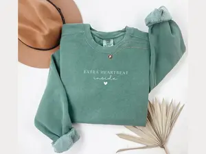 Comfort Colors® Extra Heartbeat Inside T-shirt, Pregnancy Announcement Tee, Baby Reveal Shirt, Expecting Mom Sweatshirt, Mother's Day Gift