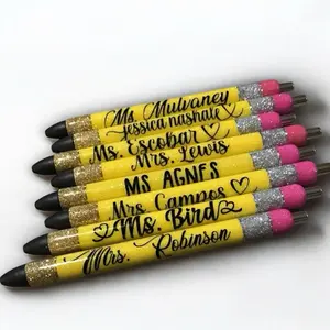 Refillable Customizable Gel Pen with Glitter, Personalized Options Available, Ideal for Teacher Gifts, Nurse Gifts, and More