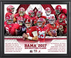 Alabama Crimson Tide Framed 16" x 20" 2017 Recruiting Class Collage