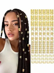 40 Pcs Mixed Braided Hair Accessories, European and American Style Hair Rings, Hair Cones, Hair Beads, Street Dance Festival Hairstyles