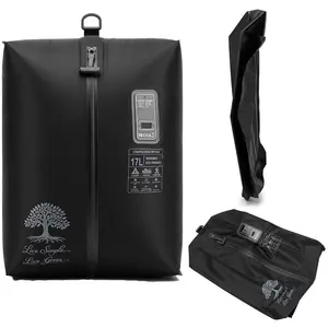 Dadamayar All-in-One Vacuum Compression Bag with Built-in Type-C Pump 75% Space Saving Waterproof TPU Material for Travel Luggage Camping 17L/25L - Organiser, Disposable portable storage bag makeup