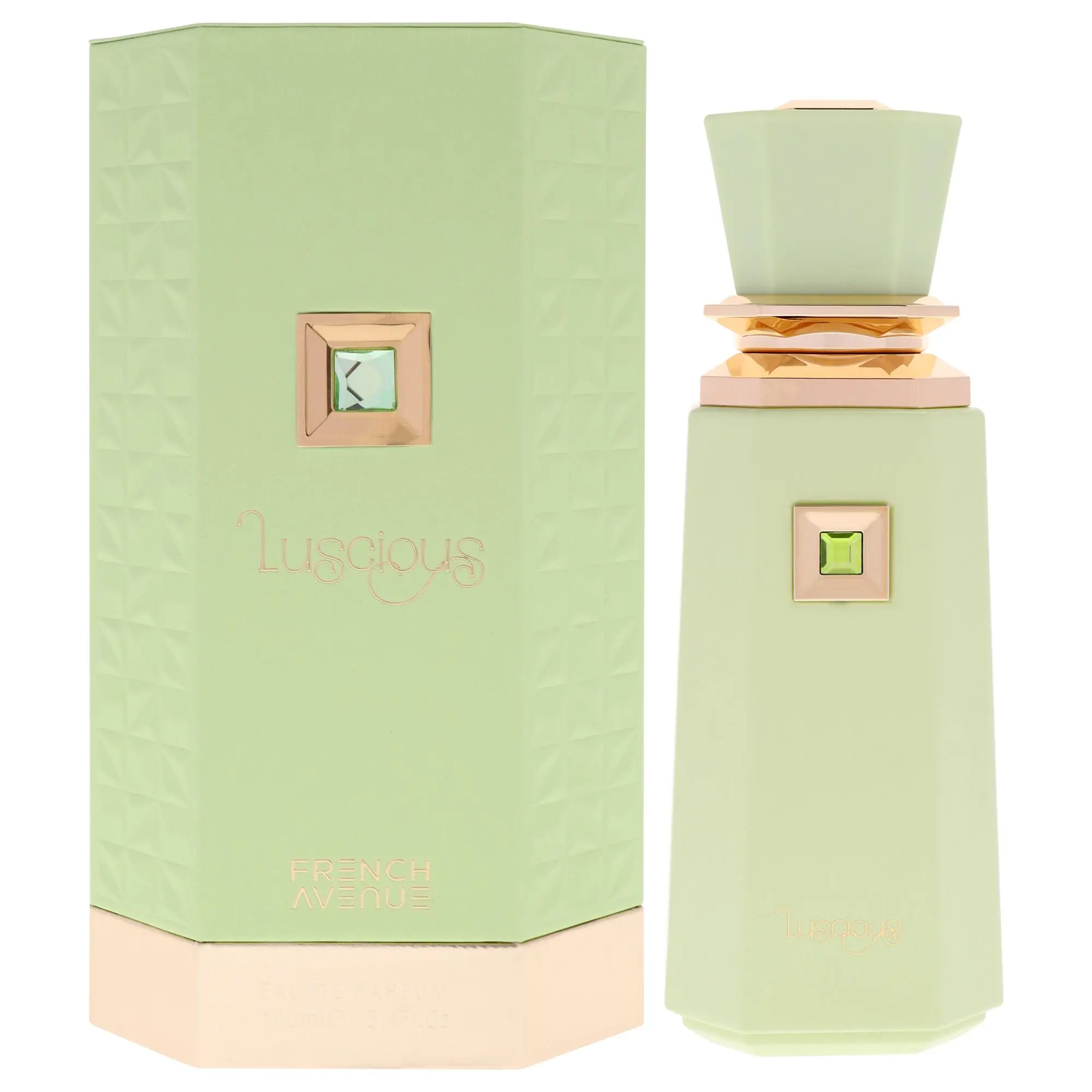 Fragrance World French Avenue Luscious Eau De Parfum Unisex — Pistachio, Cardamom, Bergamot, 3.4 oz (100 ml) | unisex saffron fusion edp, peanut, pistachio perfume, saffron, cardamom perfume, vanilla, lattafalong-lasting bergamot cologne, bergamot peanut
