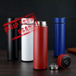 Smart Insulated Mug Stainless Steel Vacuum Cup Thermos Bottle LED Display 500ml Flasks Drinkware Tumbler - Stylish Beverage Container Bottled Bottled