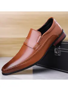 Men's Business Dress Shoes, Office Shoes, Slip-On Design, Comfortable Workwear Footwear, Formal Occasions, Gentleman Style