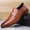 Men's Business Dress Shoes, Office Shoes, Business Casual Shoes, Slip-On Design, Comfortable Workwear Footwear, Formal Occasions, Gentleman Style