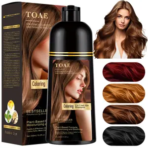 300ml TOAE Natural Hair Dye Shampoo 3 IN 1, Hair Color for Gray Hair Coverage, Hair Coloring Shampoo for Women, Color Shampoo Beard Dye for Men, Vegan Ammonia Free Hair Shampoo