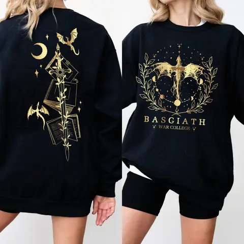 Basgiath War College 2-Sided Sweatshirt, Booktok Crewneck, Vintage Fourth Wing Shirt, Dragon Rider Shirt, Fourth Wing Hoodie, Bookish Shirt, Basgiath War College Sweatshirt
