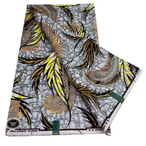 Authentic Grand Super Wax 100% Cotton Fabric, 6yards