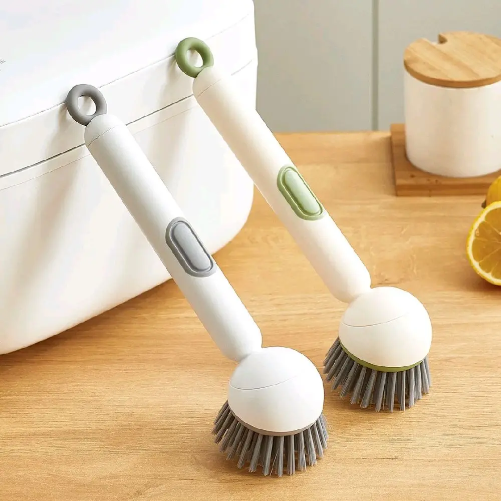 360° Rotating Dish Washing Brush with Soap Dispenser – Kitchen Scrubber for Pots, Pans, Dishes & Sink Cleaning