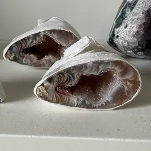 Mini Agate Geode Halves – Natural Druzy Crystal