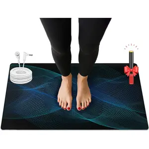 Grounding Mat for Bed,Grounding Pad for Stress, Pain, Inflammation&,Indoor Grounding Mat at Home,Office.15Ft Cord & Test Pen Included.(26.8x10inch)