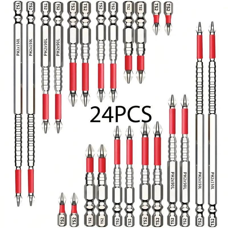6/12 PH2 Cross Anti-Slip Screwdriver Head Set, Featuring a Strong Magnetic Cross Drill Bit Collection, Designed for Both Electric And Manual Screwdrivers. This Anti-Slip Grip Magnetic Drill Bit Set Is an Excellent Option for And k5 drillbit f