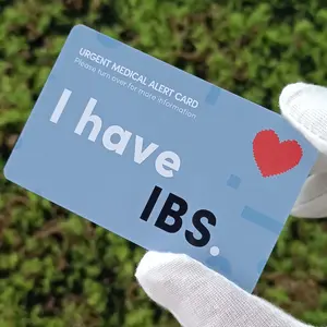 Hyperkalemia Hypothyroidism Ibs-Iibs-C Ibsd-Idiopathic Membranous Nephropathy Urgent Medical Alert Card Notice, Writable Readable PVC Material