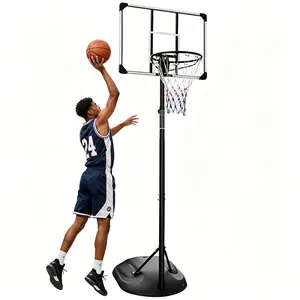 Height-Adjustable Basketball Hoop — Easily adjustable in height from 7.5 to 9.2 feet and featuring a 32-inch backboard, making it ideal for driveways, backyards, garages, gyms, and recreational areas.
