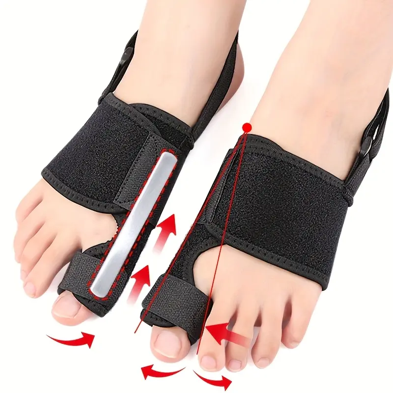 Adjustable Toe Separation Splint for Foot Health - Black Strap Design for Comfortable & Effective Relief