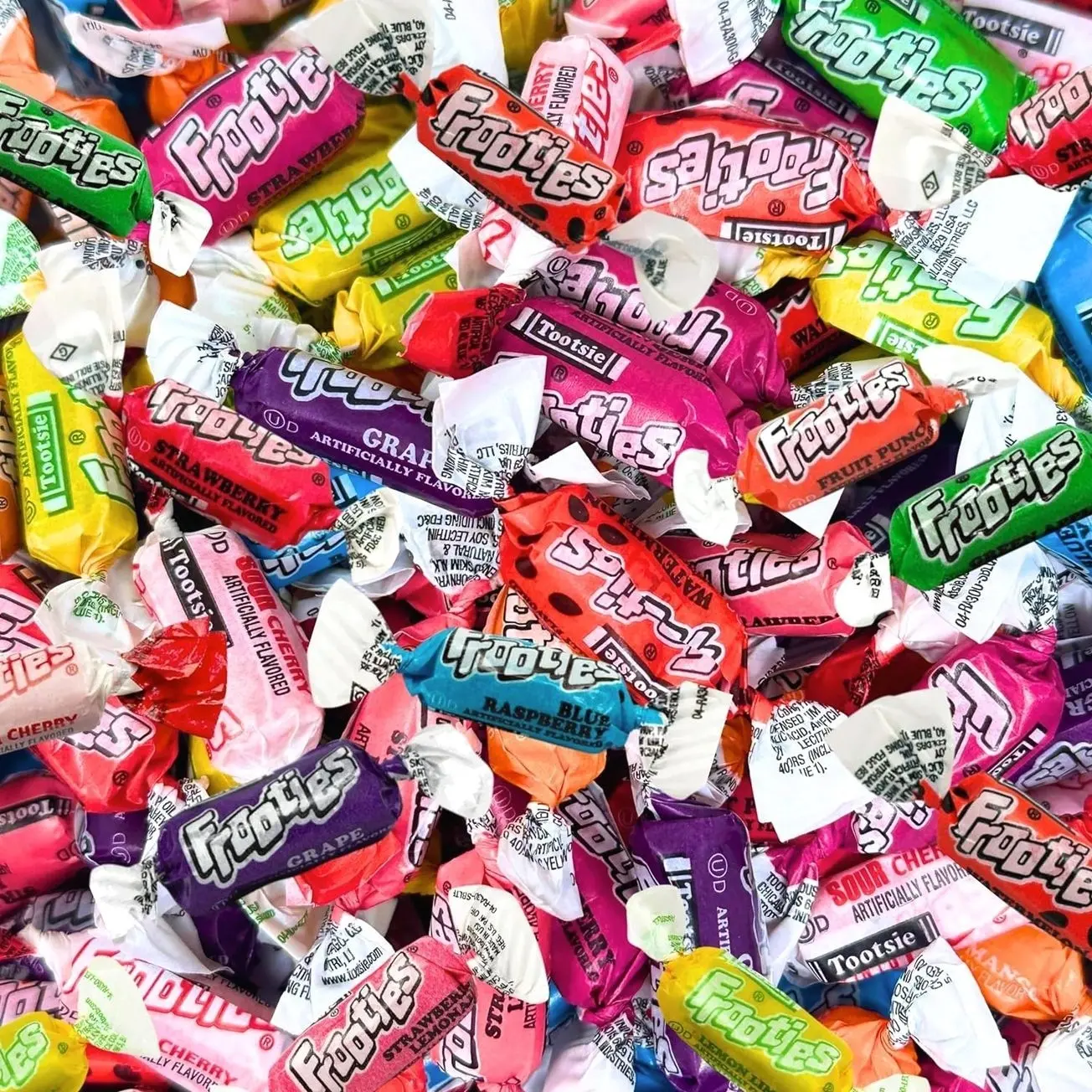 Tootsie Frooties Assorted Candy Mix (10 Fruity Flavors) - Tootsie Roll Taffies, Ultimate Fruity Variety Pack, Gluten Free, Peanut Free & Holiday Fruit Chews 1.5 Lb