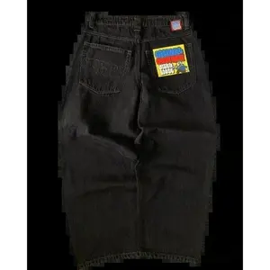 Jeans Pants Black Jeans Wide Leg Men Retro Loose Fashion Trendy Pants Hip-Hop Streetwear  American Street Casual Jeans