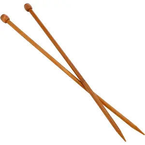 2 Pack  Straight Single Pointed 14 Inch Beginners Hand Knitting  for Thick Coarse Yarn Hand DIY Knitting (8mm)