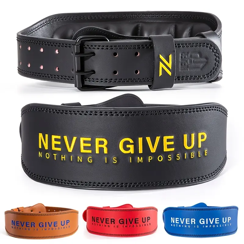 Quick Buckle Powerlifting Belt, Embroidered Padded Waist Support for Professional Gym Training, Bodybuilding, and Fitness Workouts, Fitness Workout Accessories, Workout Fitness Belt