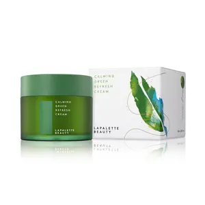 Lapalette Beauty - Calming Green Refresh Cream (60ml) | K-Beauty Moisturizing Vegan Skincare. Refreshingly Hydrating for all Skin Types Moisture Moisturizer Acne Brightening Fragrance Green Tea wild yam