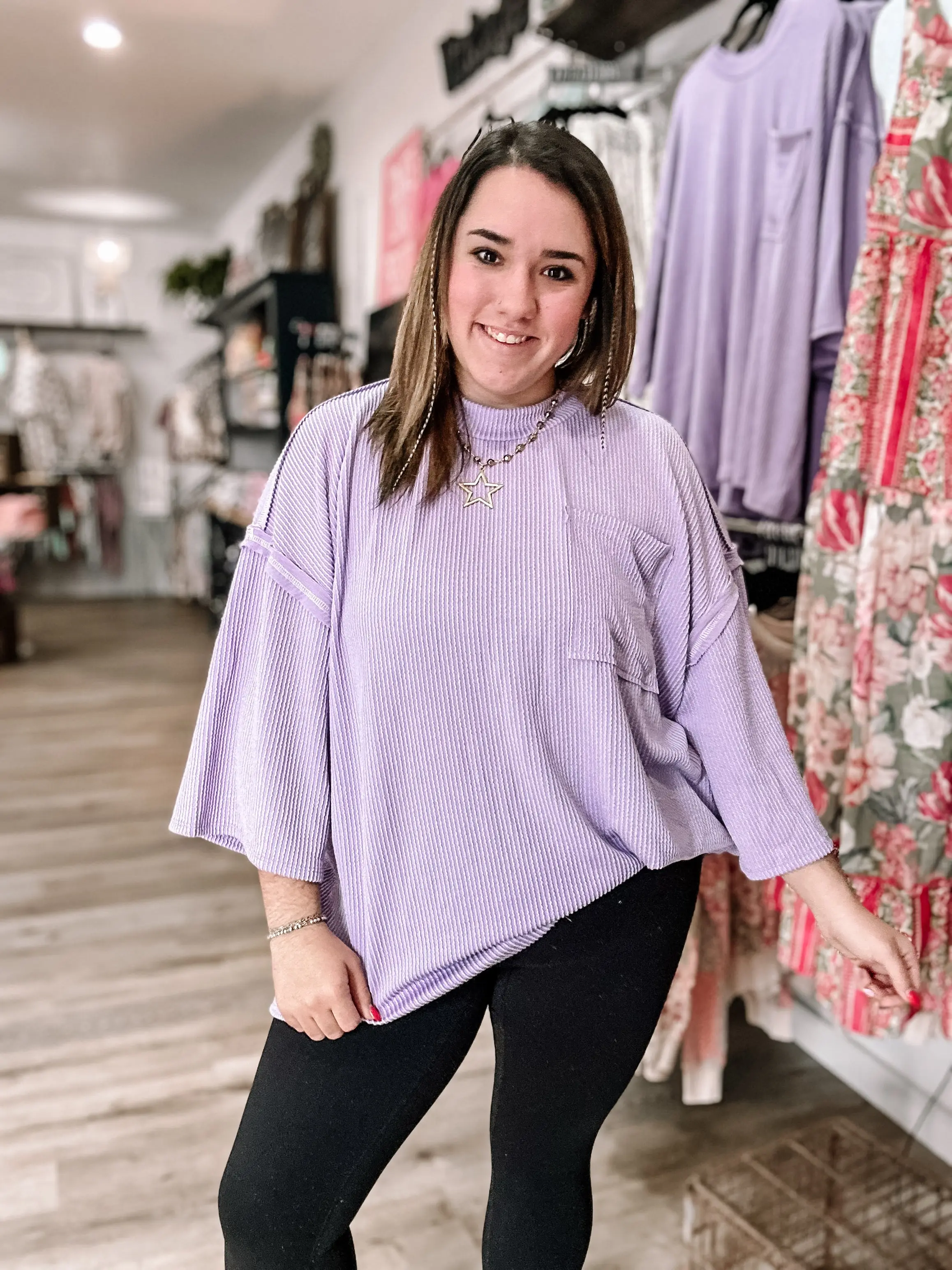 Lilac Oversized Top Lilac Oversized Top