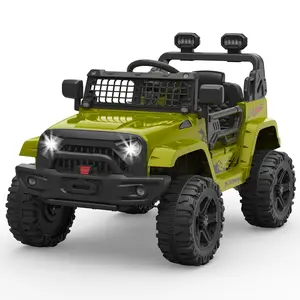 GARVEE 12V Rechargeable Electric Ride-On Car for Kids - Rechargeable Car, Remote Control Mode, Dual-Drive 35W Motors, LED Lights, Music Player, Safety Belts, Ride-On Toy for Boys & Girls