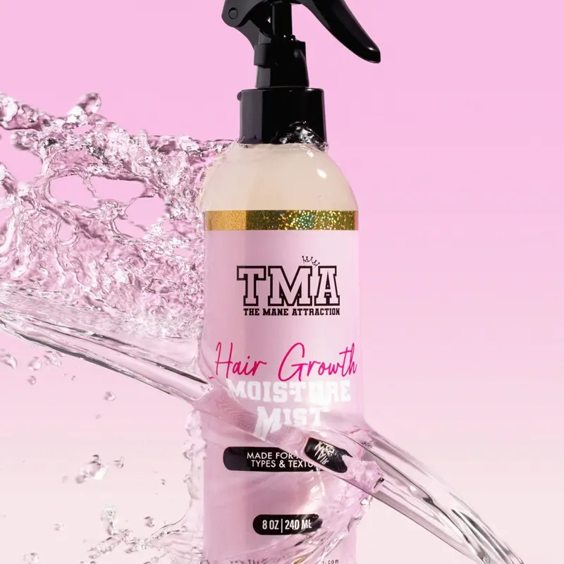 Daily Hair Growth Moisture Mist (8oz/240ml) - For Adults, Curly Hair Products, All Hair Types to Hydrate, Revive Curls & Reduce Frizz