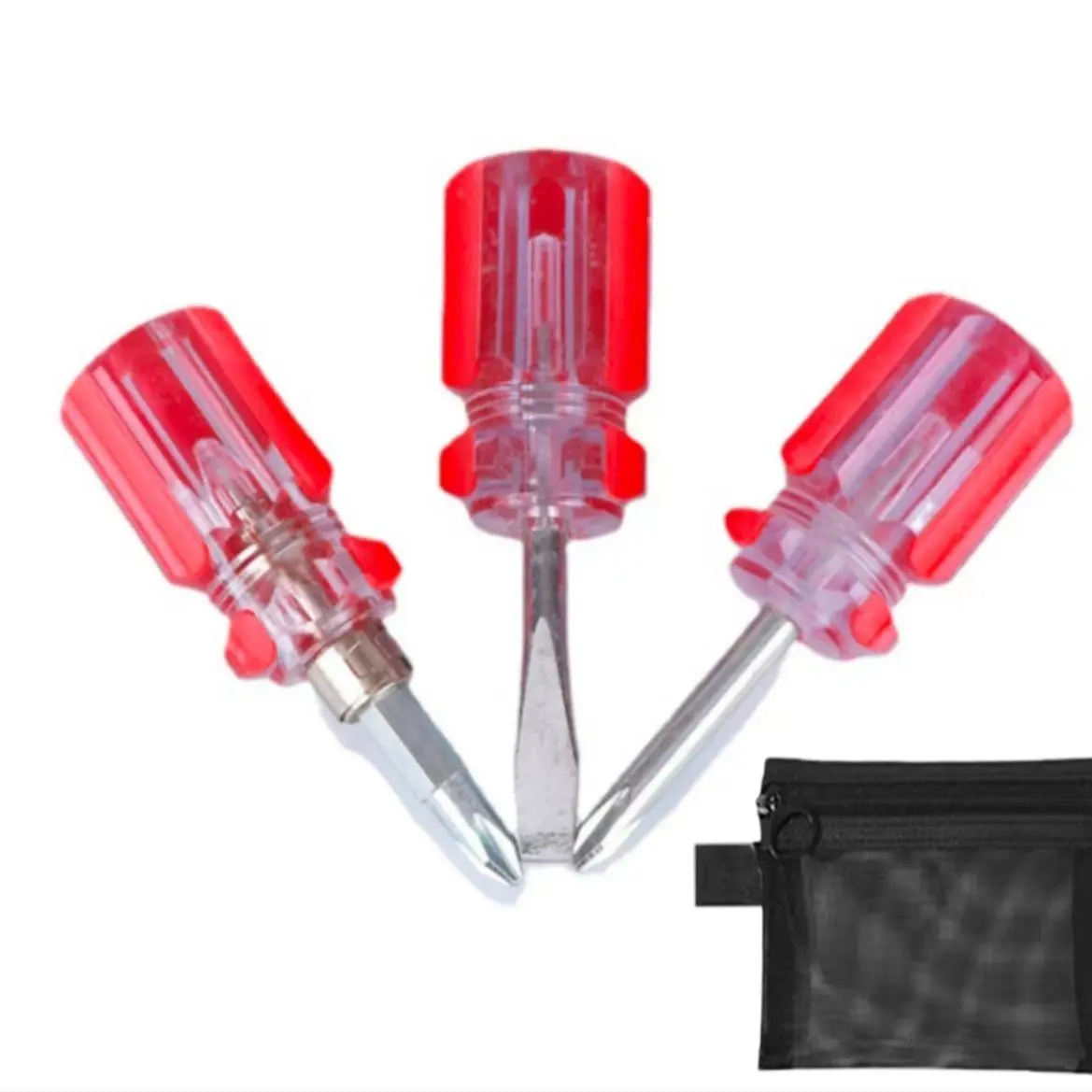 3 Mini Rotating Screwdrivers with Storage Bag, Strong Magnetic Small Tools for Precision Work, Comfortable Grip and Durable Design