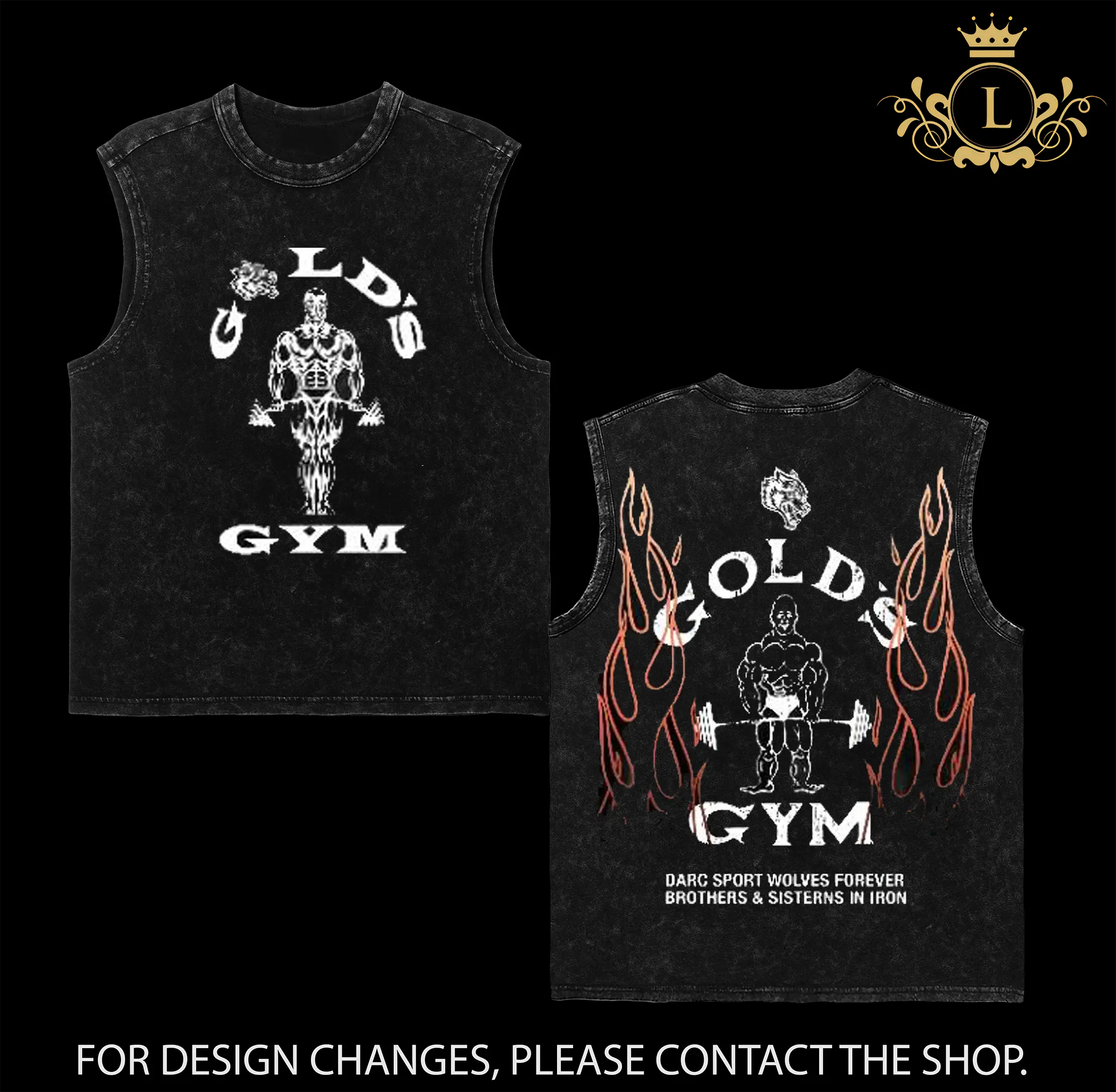 Darc Sport x Gold's Gym Collab T-Shirt – Vintage Washed Oversized Darc Sport x Gold's Gym Collab T-Shirt – Vintage Washed Oversized