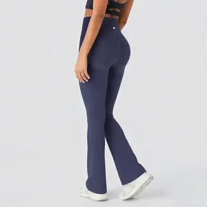 Women's High Waisted Flare Yoga Pants with Pockets, Scrunch Booty Lifting & Tummy Control Leggings for Workout & Daily Wear