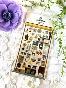 Suatelier Cafe Stickers for Journals and Planners - Decorative and Functional Labels for Office Stationery