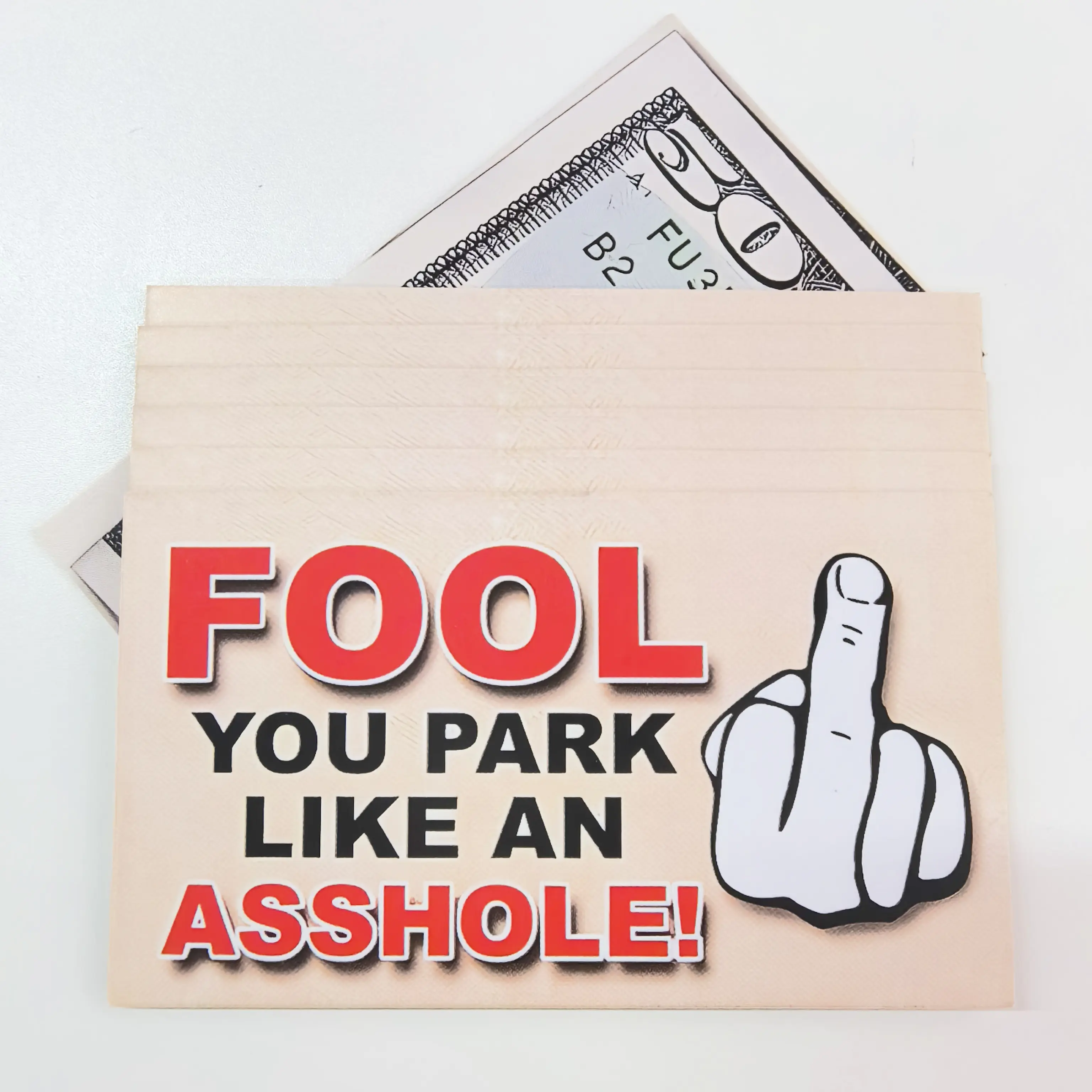 Bad Parking Prank Warning Cards, Car Accessories - 50 Pack for Leaving Under Horrible Drivers' Vehicle Wipers
