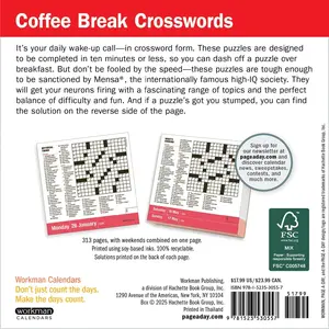 Mensa® 10-Minute Crossword Puzzles Page-A-Day® Calendar 2026