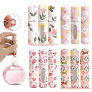 Floral/Rainbow/Heart/Horse Pattern Perfume Bottle, 1pc Refillable Design Perfume Spray Bottle, Portable Makeup Tools, Cosmetics Makeup Tools, Makeup Cosmetic Storage