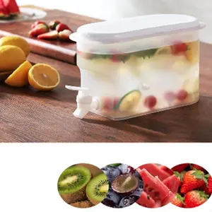 3.5L Water Dispenser for Fridge with Faucet, High & Low Temp Resistant BPA Free Beverage Chiller | Versatile Cold Water Jug for Iced Tea, Cocktails, Lemonade & Fruit Infused Water | Perfect for Kitchen, Outdoor Picnics, Camping, Gym, Party & Home Use