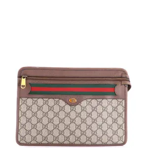 Pre-owned GUCCI Canvas Coated Clutches & Wristlets Ophidia Documents Holder GG Coated Canvas Small by Rebag