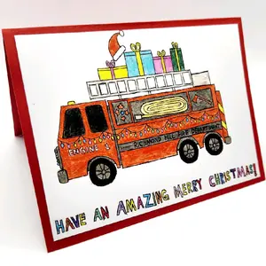 Firetruck Christmas Cards