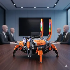 Bluetooth 5.0 LED Mechanical Crab Speaker | 10W Deep Bass, TWS Pairing, 8H Playtime | Portable Wireless Stereo for Indoor Outdoor Party