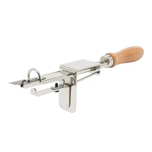 Adjustable Tufting Tool 3-12mm Tuft Length Stainless Steel Wood for Tuft Kits Flocking Kits Carpets Rug Making Enthusiasts Ergonomic Handle DIY-friendly