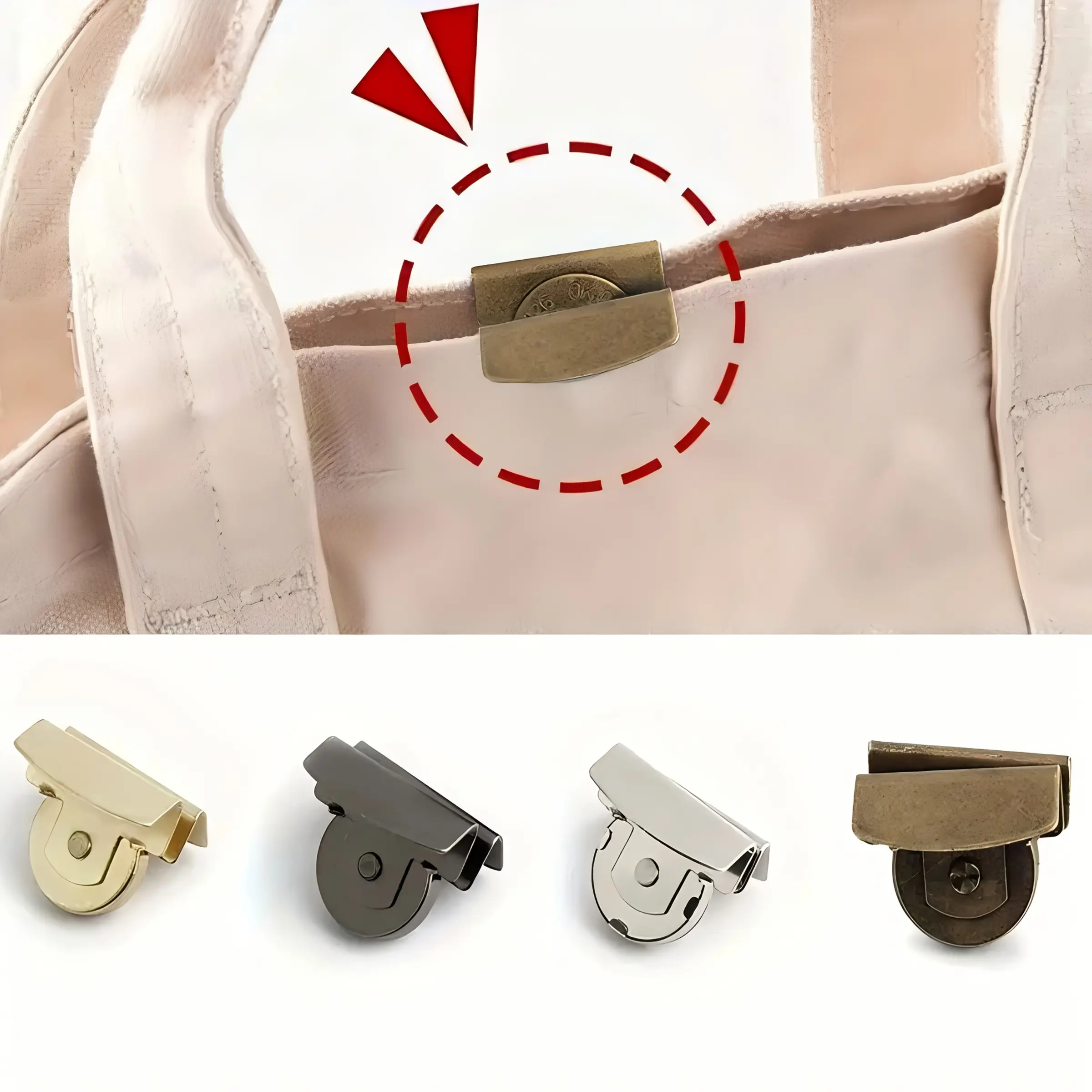 10-Piece Magnetic Snap Buckle Set, Removable Invisible Clips for Bags & Clothing, Durable Replacement Accessories, Clothes Bag Accessories, Tote Bag Accessories