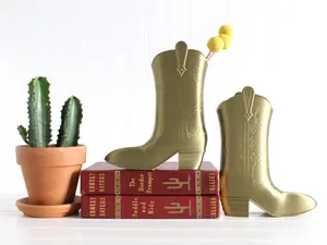 Cowboy Boot Figurine - Cowgirl Boot Shelf Decor - Country Western