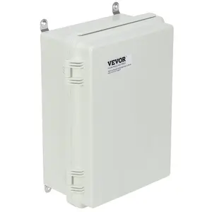 VEVOR Outdoor Electrical Junction Box, 11.81x 7.87x 7.08 in, ABS Plastic Electrical Enclosure Box with Hinged Cover Stainless Steel Latch, IP67 Dustproof Waterproof for Outdoor Electrical Projects