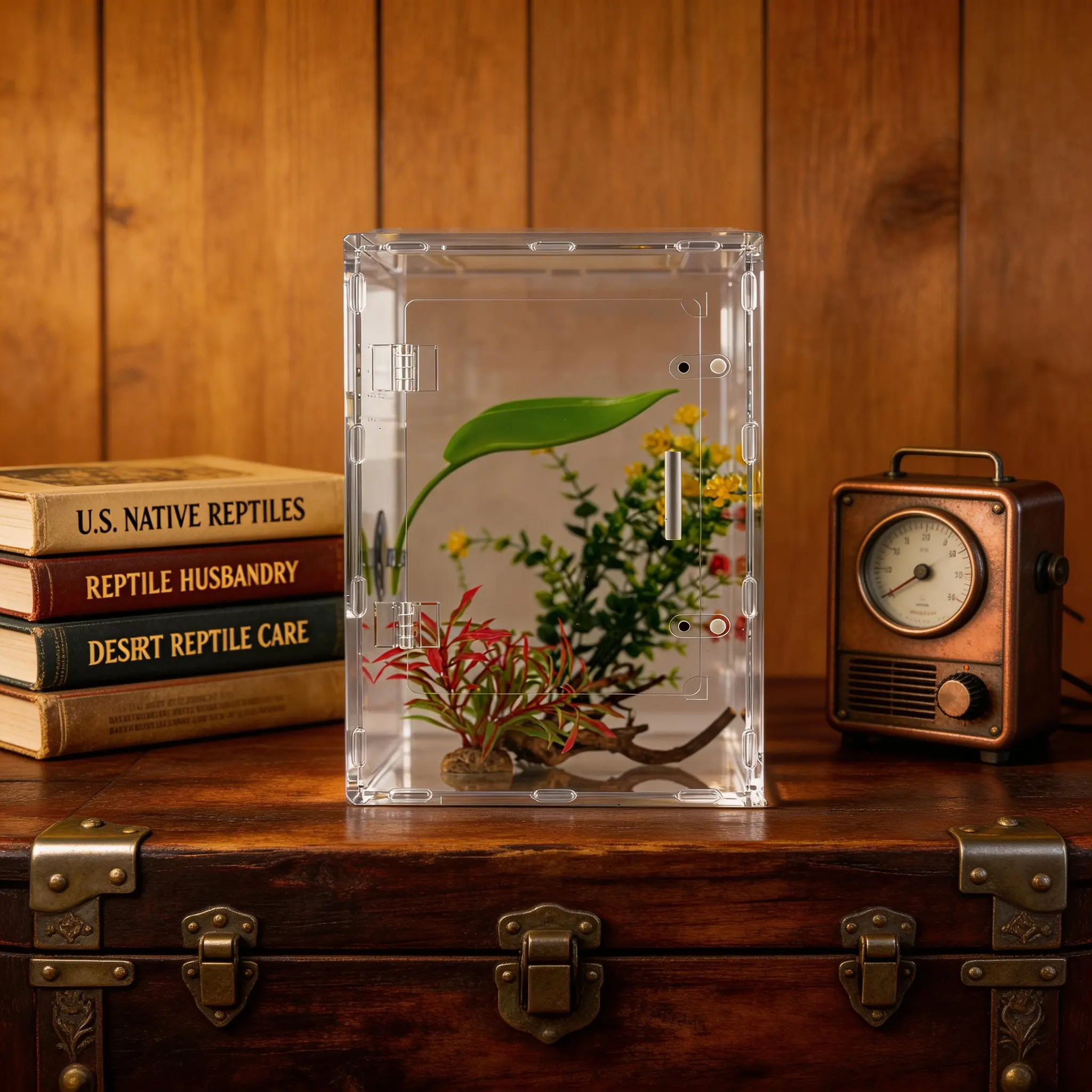 MonsterBox Enclosure Acrylic Reptile Tank, 8in-8in-12in Terrarium Supplies for Reptiles MonsterBox Enclosure Acrylic Reptile Tank, 8in-8in-12in Terrarium Supplies for Reptiles