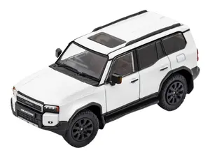 2024 Toyota Land Cruiser Prado RHD - White Metallic Diecast 1:64 Scale Model - GCD KS-075-423