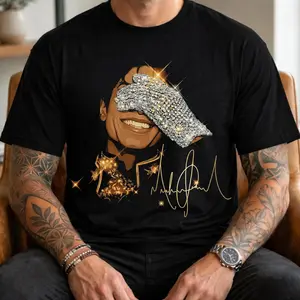 Michael Jackson King of Pop Halftone Graphic Tee, King of Pop MJ Music T-Shirt, a Perfect Gift for Fans