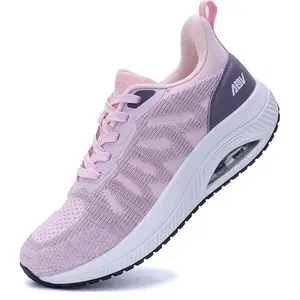 Women Arch Support Walking Shoes, Orthotic Non-Slip Breathable Lightweight Air Sneakers, Comfort Working Shoes for Foot Pain Relief