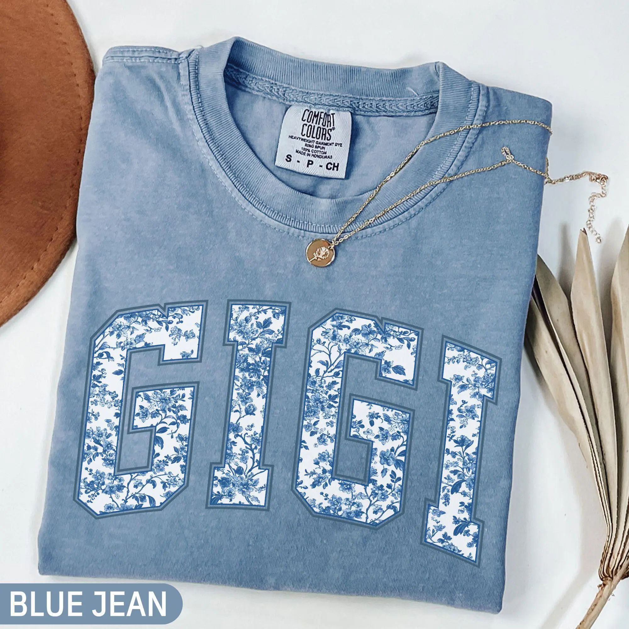Comfort Colors Floral Gigi Shirt, Grandma Gift, Cute Gigi Tshirt, Mimi Announcement, Grandmother Shirt, Cottagecore Gigi tee Fabric Top Womenswear Fit Medium Cotton